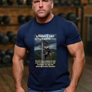 Linemen T-Shirt ‘The Original Storm Chasers’ 6.1 oz. 100% Cotton T-Shirt